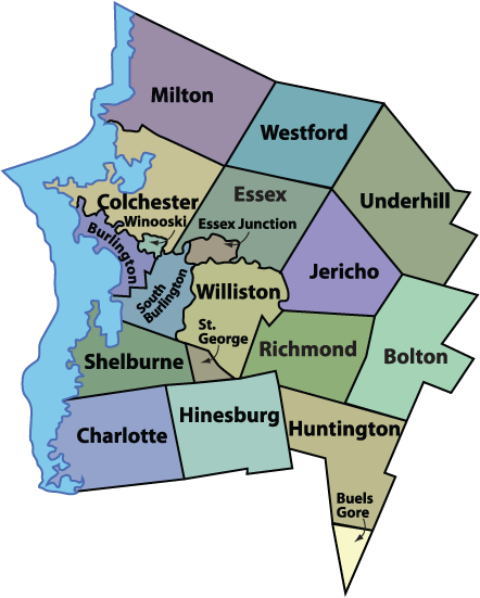 Member towns in Chittenden County
