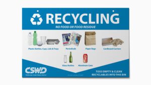 11x17 Recycling Sign