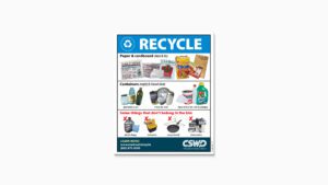 6 in x 8 in CSWD Recycling Cart Sticker